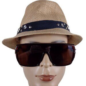 DAZEY SHADES  SQUARE BROWN SUNGLASSES #DS359